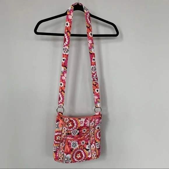 Vera Bradley Crossbody Multi-Zipper Bright Colored Purse - Picture 1 of 13